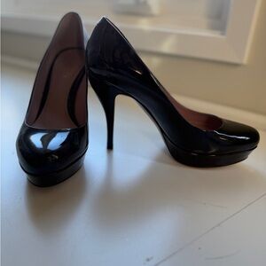 Gucci Black Patent Leather High Heel Pumps